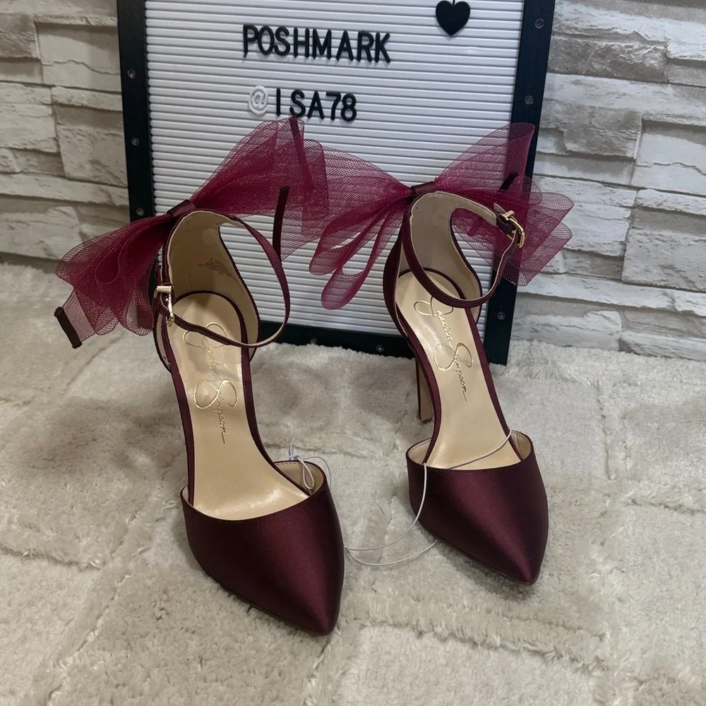 Jessica Simpson Women's Phindies Bow Ankle-Strap Pumps